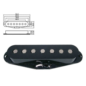 Boston PU-19-BK Stallion 7-string - vintage Alnico, zwart