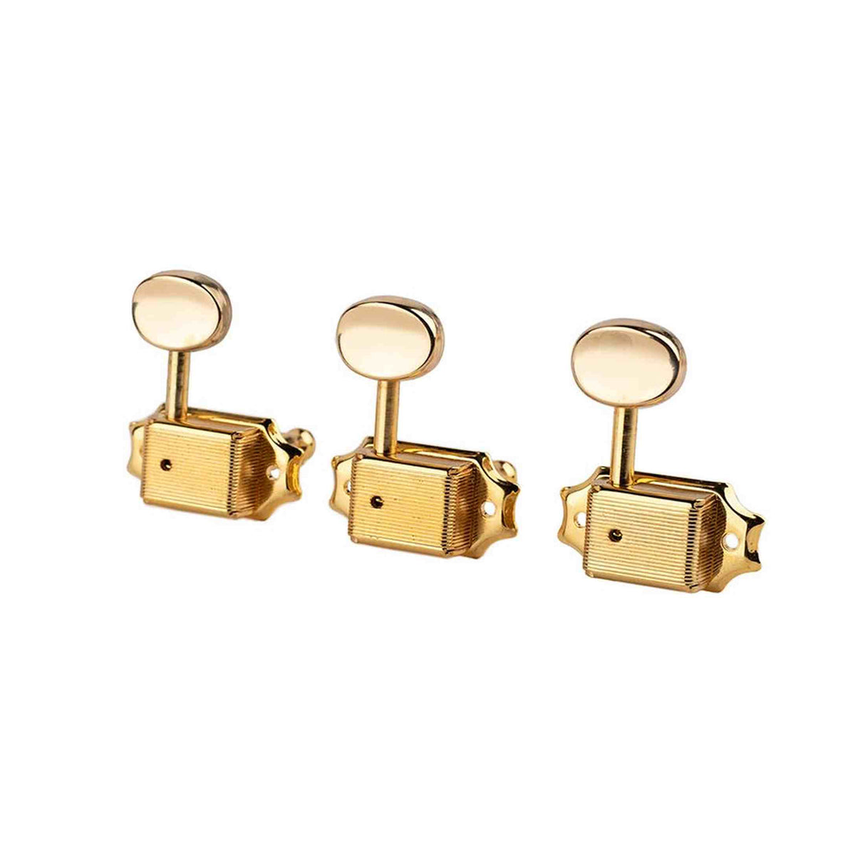 Boston 62-GLR Stemmechanieken voor gitaar, goud, 3x links + 3x rechts, vintage style, metalen knoppen