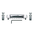 Boston T-90-C brug-staartstuk, G-model, with studs, fixed staggered saddles, chroom