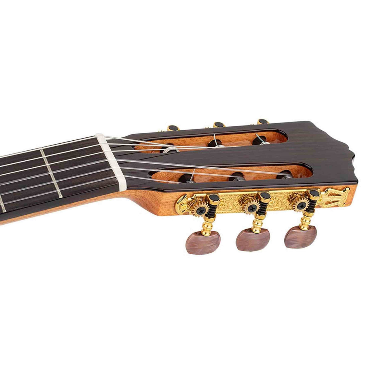 Salvador Cortez CS-25 – Klassieke gitaar met massief spruce bovenblad en mutenyé zij- en achterkant