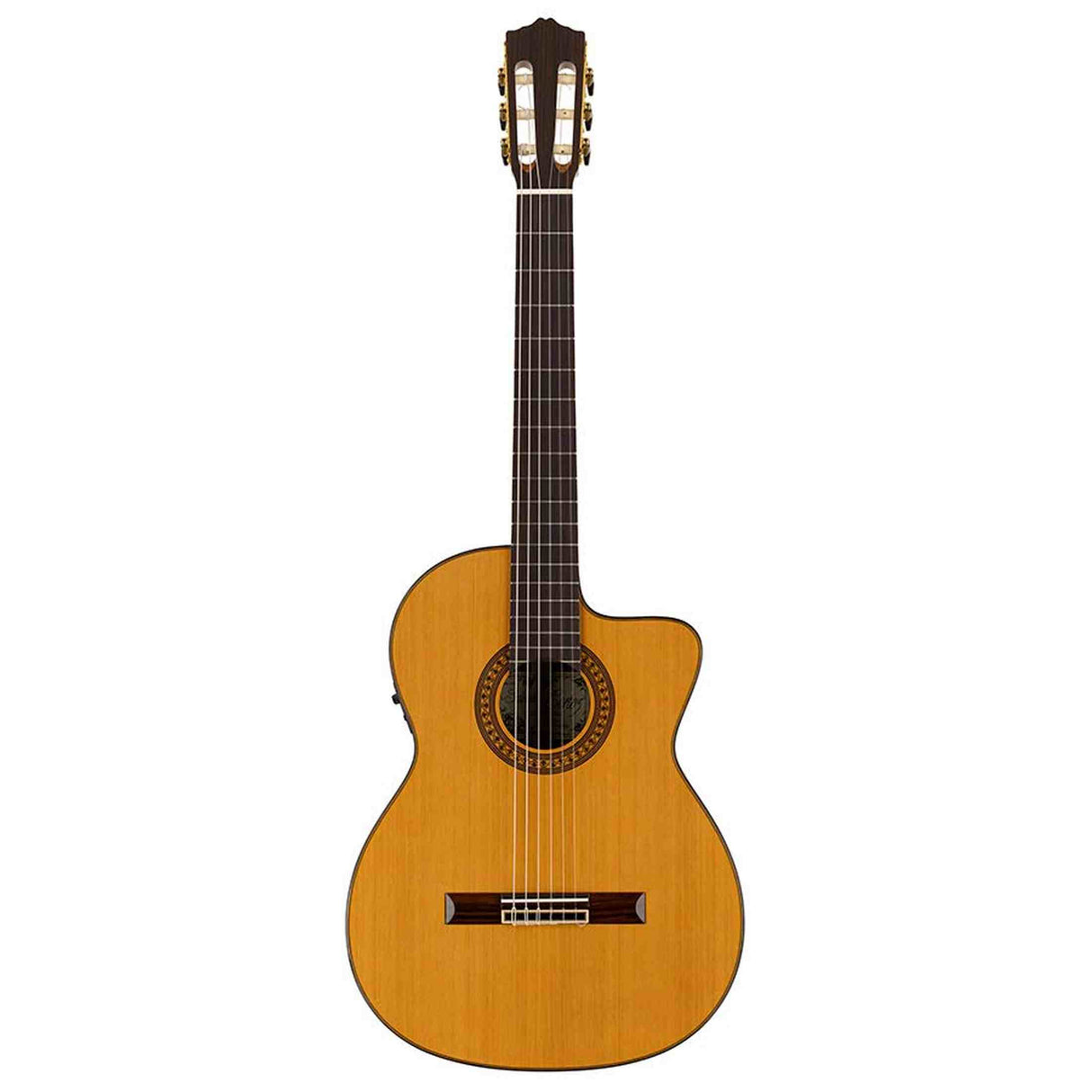 Salvador Cortez CC-60CE – Klassieke gitaar met massief ceder bovenblad, cutaway en Fishman elektronica