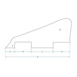 Boston LP-413-B pickguard, LP-model, standard, 4 ply, black