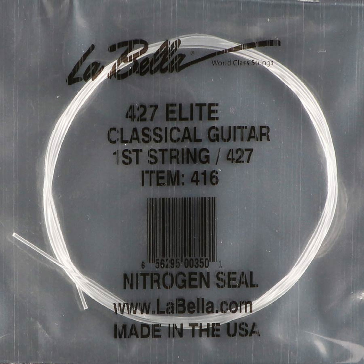 La Bella L-416 E-1 snaar, clear nylon