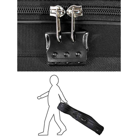 Leonardo CC-244-BK cellokoffer 4/4 gevormd zwart met wielen 5,3 kg