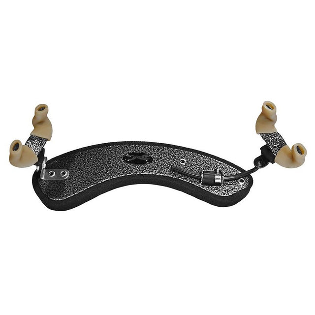 Wolf SR-23-SIL shoulder rest for violin, forte secondo, silver penny vein textured, fits 4/4-3/4