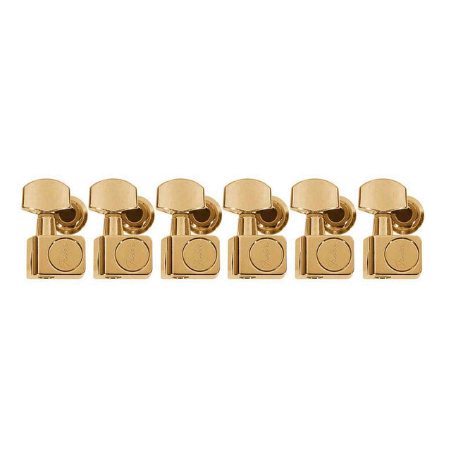 Fender 0990820200 Stemmechanieken, American Standard, 2 guide pins, set of 6, goud
