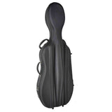 Leonardo CC-144-BK cellokoffer 4/4 gevormd zwart met slot en 2 riemen