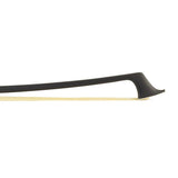ELS FBC-10/12 cellostrijkstok, 1/2, glasvezel, zwart, rond, ebben slof, enkel oog, balein imitatie