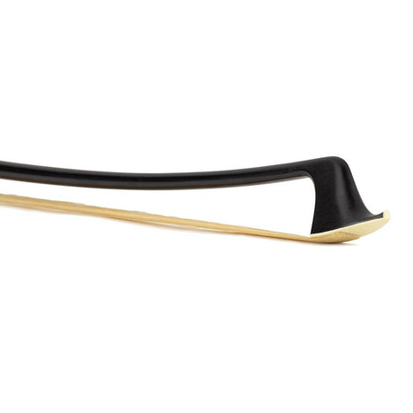 ELS FBDG-10/12 contrabastrijkstok, 1/2, duits model, glasvezel, zwart, rond, ebben slof, enkel oog, balein