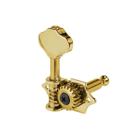Wilkinson WJ-28N/GD Stemmechanieken voor gitaar, open geared, 3x links + 3x rechts, goud, ratio 1:19