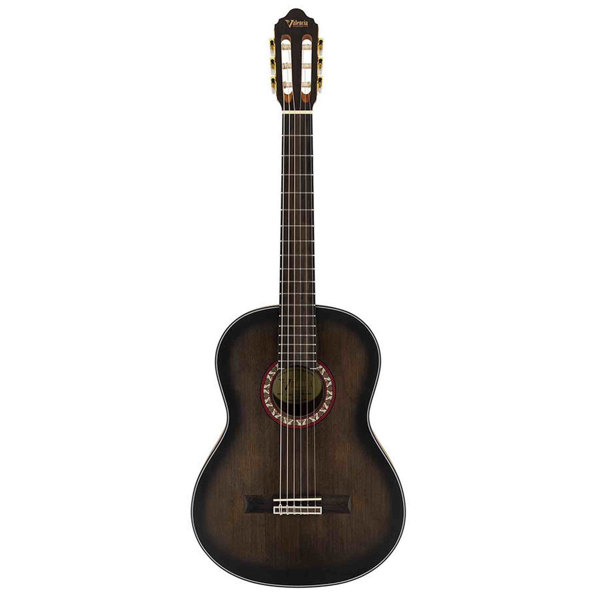 Valencia VC404HSB klassieke gitaar 4/4, sitka sparren top, mahonie zij- en achterblad, satin historic sunburst