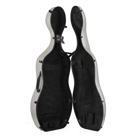 Leonardo CC-644-SL Student Series cellokoffer 4/4 PVC sandwich 4,5 kg geborsteld zilver