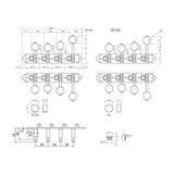 Gotoh GTH15795 MF40 F Stemmechanieken voor F-Style Mandoline, Nikkel, Ivoor MM Knoppen, 1:14 Overbrenging
