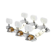 Schaller 6101636011 Stemmechanieken pearloid white pegs, white string rollers, nikkel