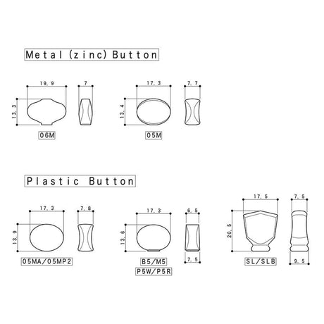 Gotoh GTH13051 SD91 stemmechanieken met HAPM and 05M knoppen, 6L, nikkel