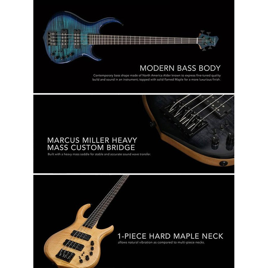 Sire M7+ S5/TBK Marcus Miller 5-Snarige Basgitaar Transparent Black