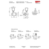 Schaller 101401231636 Stemmechanieken 3L3R Deluxe KeyStone. 21.7x6mm solid shaft, nikkel