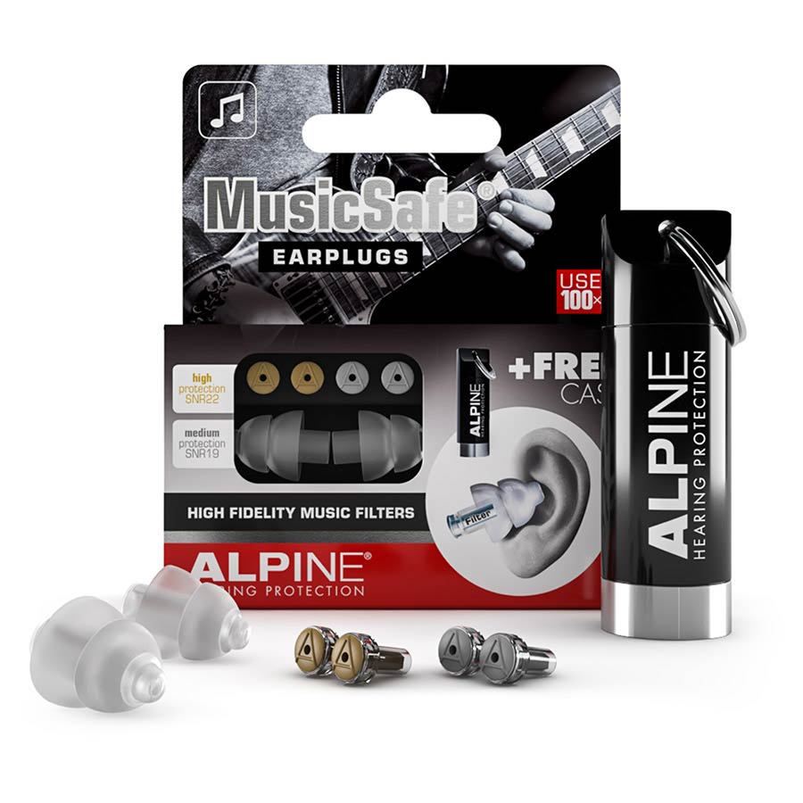Alpine ALP-MS MusicSafe Oordoppen – High-Fidelity Gehoorbescherming voor Muzikanten, Transparant
