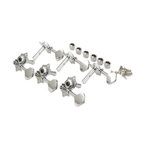 Wilkinson WJ-28N-CRS Stemmechanieken voor gitaar slotted headstock, open geared, 3x links + 3x rechts, chroom, ratio 1:1