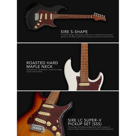 Sire Guitars S7V/AWH electrische gitaar, S Vintage style, elzen body, antique white