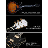 Sire Guitars H7/BK Elektrische archtop gitaar zwart