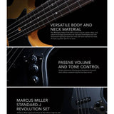 Sire V3P 5/TS Marcus Miller 5-Snarige Basgitaar Tobacco Sunburst