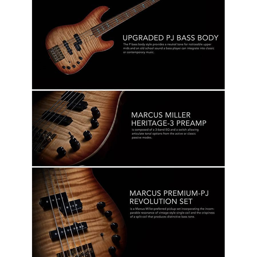 Sire P10 DX5/NT Marcus Miller 5-snarige actieve basgitaar Natural