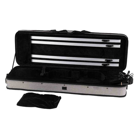 Leonardo OVC40GRBK Elementary Series vioolkoffer oblong 4/4 lichtgrijs