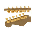 Hipshot HS6K1GL0GST Gitaar tuner upgrade kit, 6 inline Grip-Lock, open goud staggered