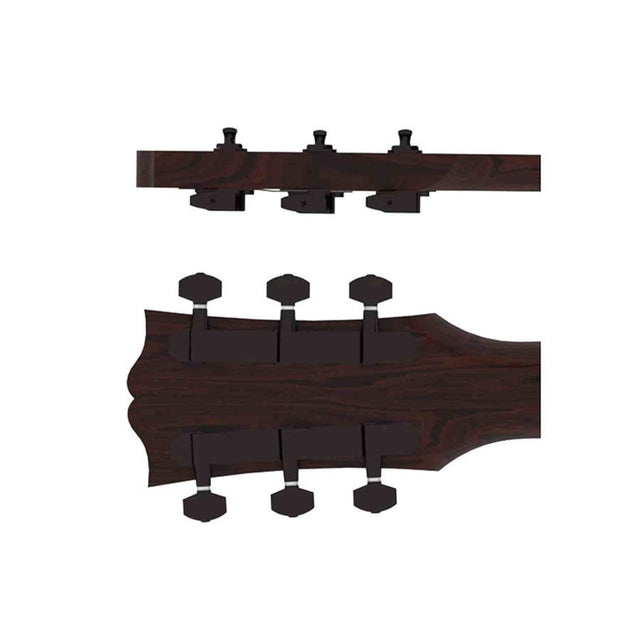 Hipshot HS6K2EN0B Gitaar tuner upgrade kit, 3 + 3 classic, closed zwart