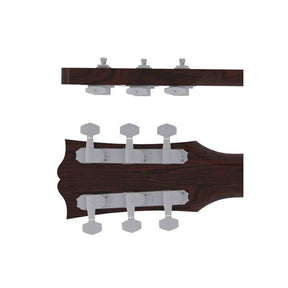 Hipshot HS6K2EN0S Gitaar tuner upgrade kit, 3 + 3 classic, closed satin