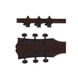Hipshot HS6K2VEL0B Vintage gitaar tuner upgrade kit, 3 + 3 Grip-Lock, closed zwart