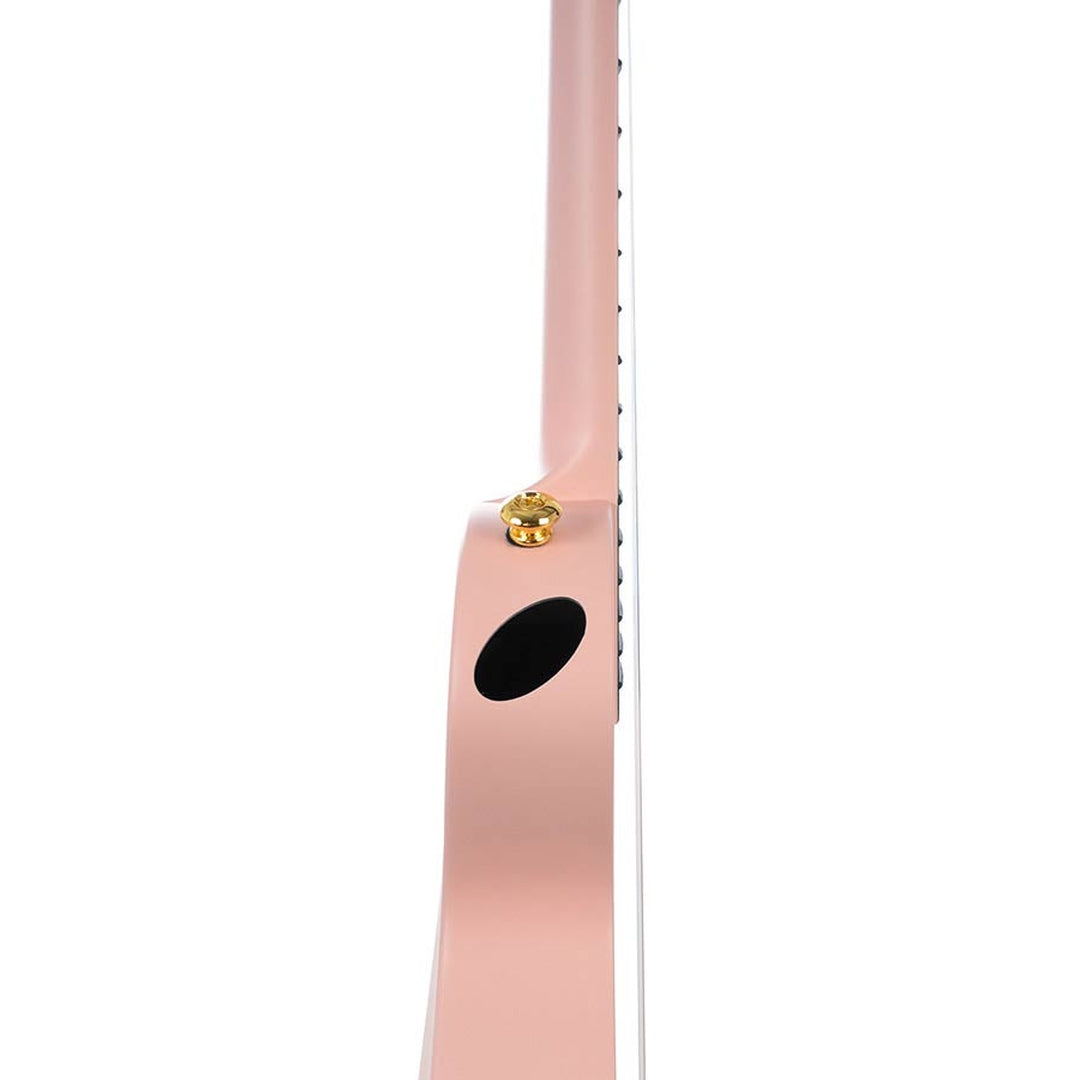 Cascha HH 2288 Roze Carbon Fiber concert ukulele met softcase