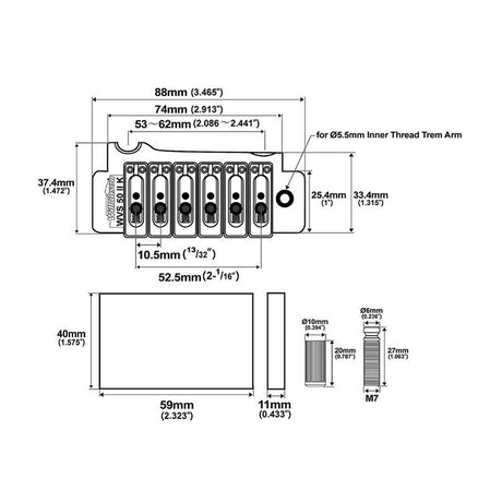 Wilkinson WVS50IIK/CS Tremolo met Chroom Satijnen Afwerking