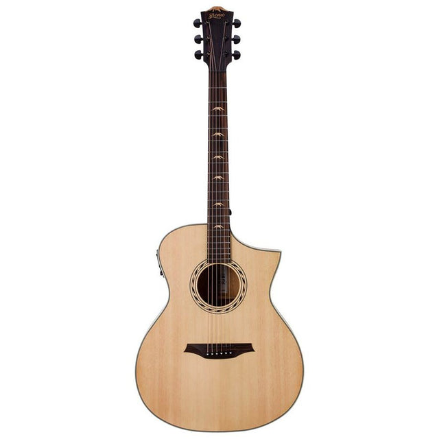 Bromo BAA4CE auditorium naturel semi akoestische western gitaar