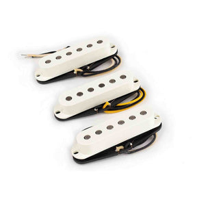 Lollar 10-202-11514 Set Van Drie "Sixty Four S" Single Coil Pickups - hals / midden / brug, flat poles, parchment