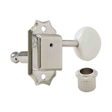 Hosco Japan H-20342NSVTR Stemmechanieken voor gitaar, 3xL + 3xR, Vintage Tone Revival Series, cream oval knop, nikkel