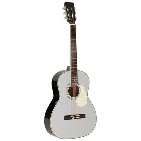 Richwood HSP-55-GS Heritage Series parlor akoestische westerngitaar zilver metallic