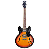 SX SEL6/VS archtop gitaar – 2 humbuckers, esdoorn body, Vintage Sunburst + gigbag