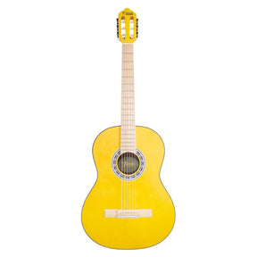 Valencia VC354HYW Klassieke gitaar 4/4, hybride hals, sitka spar & mahonie, geel