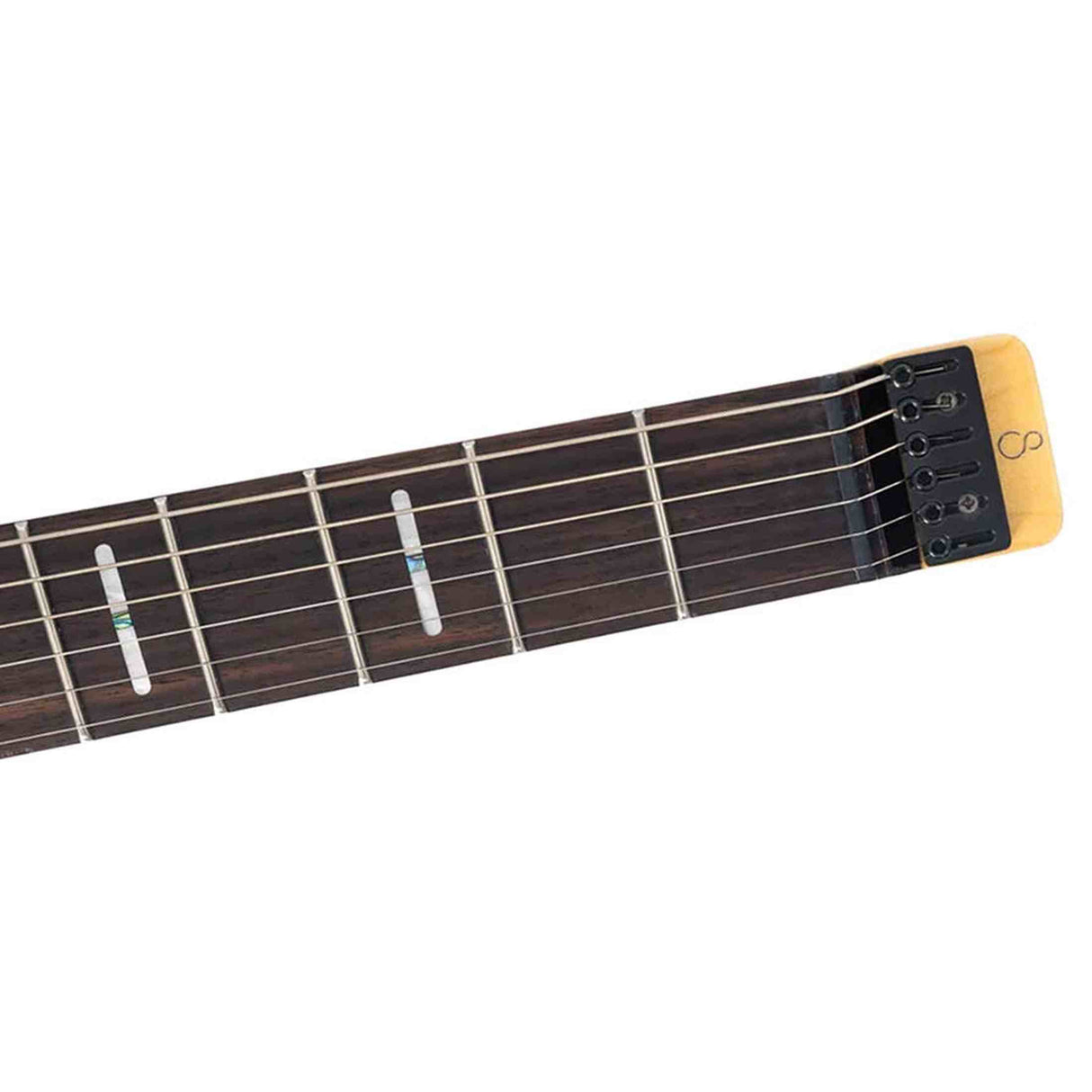 Sire X6H6/SSP elektrische gitaar – Headless, mahonie met maple top, Silver Sparkle, HH-configuratie, stainless frets, met gigbag