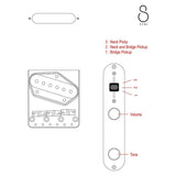 Sire T3N/TP New Gen Larry Carlton elektrische gitaar – T-Style, Tide Pool, stainless steel frets