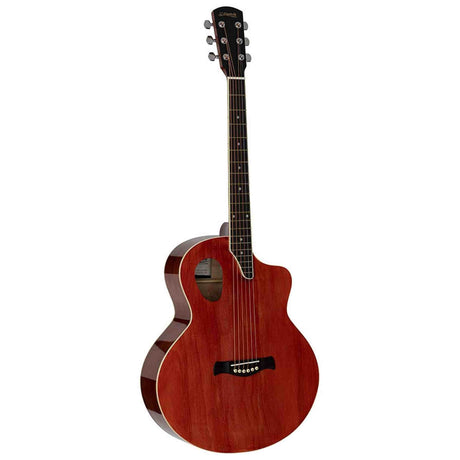 Nashville GOF-110-TRD Offset Soundhole Akoestische Gitaar Transparent Rode