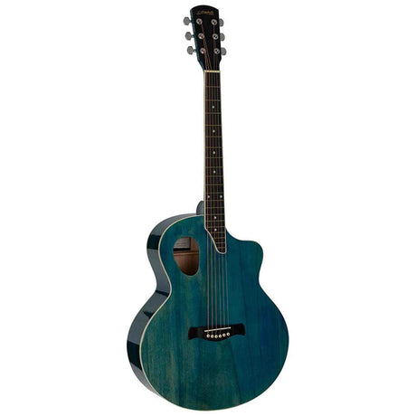 Nashville GOF-110-TBU Offset Soundhole Akoestische Gitaar Transparent Blauw