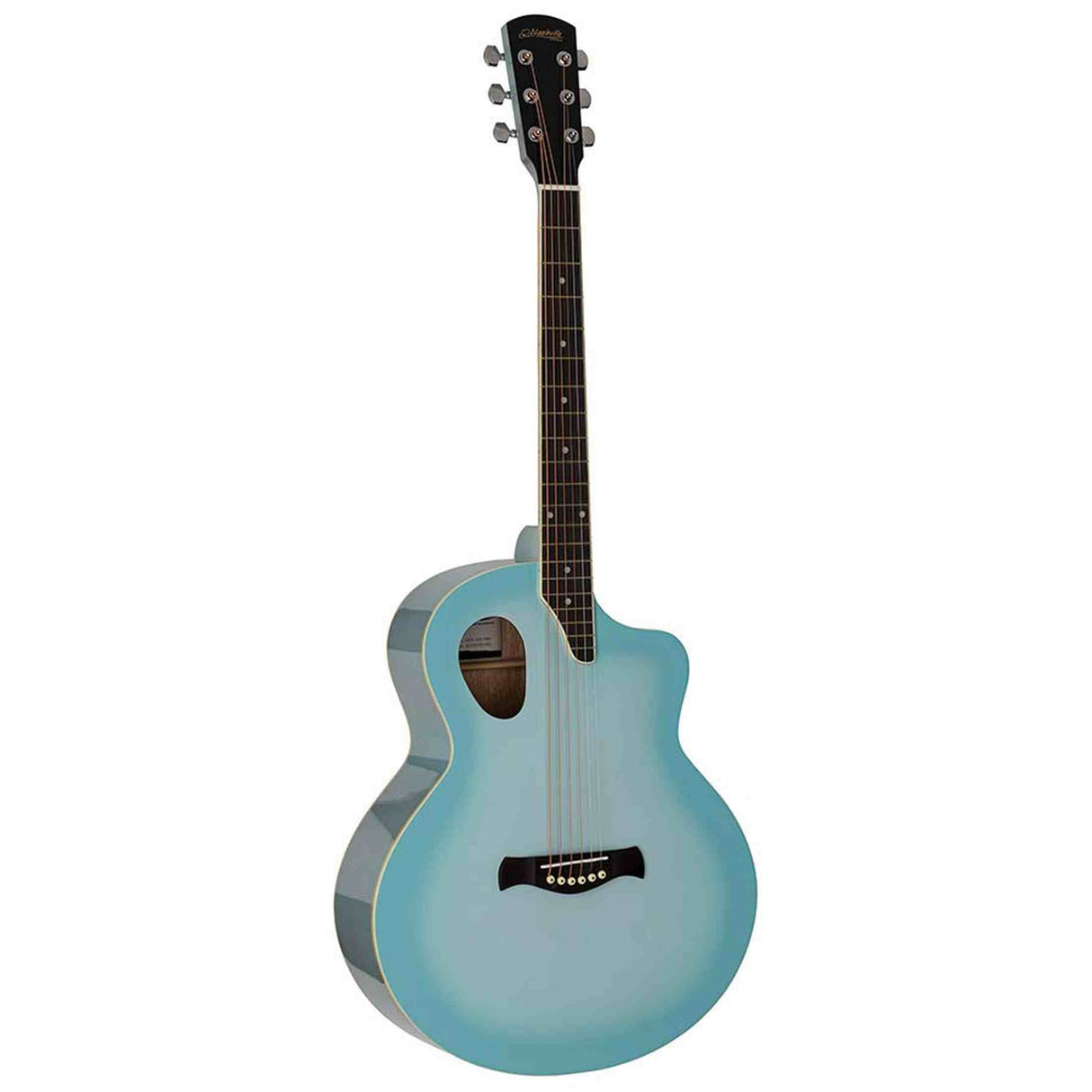 Nashville GOF-105-SBU Offset Soundhole Akoestische Gitaar Sky Blue Burst
