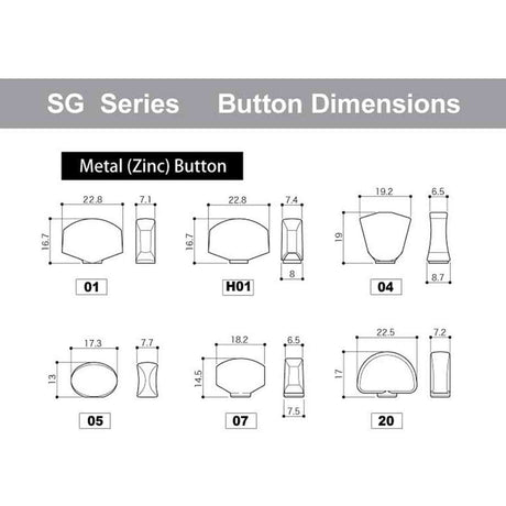 Gotoh GTH13318 SG301 stemmechanieken met 04 knoppen, 3L3R, chroom