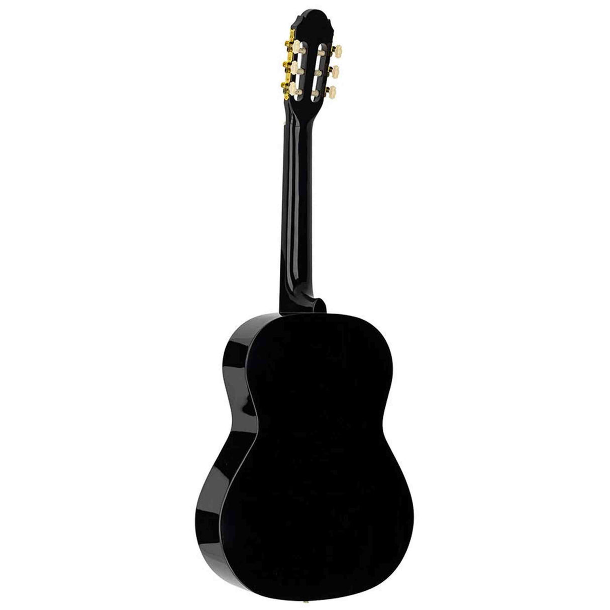 A. Martinez MTC-080/B 4/4 klassieke gitaar zwart met standaard, tas en tuner