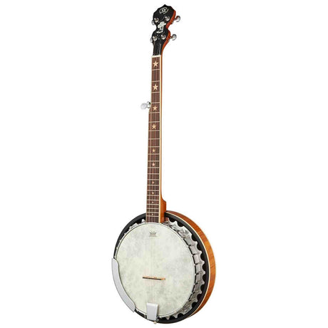 SX BJ565 5-Snarige Bluegrass Banjo 11 Inch Aluminium Rim met Remo Fiberskyn Vel en Gigbag