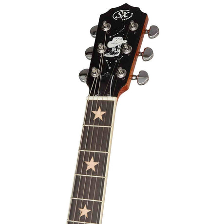 SX BJ566 6-Snarige Gitaarbanjo 11 Inch Aluminium Rim met Remo Fiberskyn Vel en Gigbag