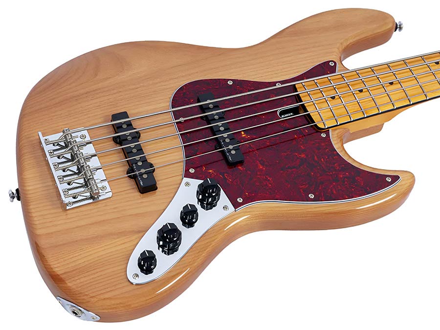 Sire V7VN A5/NT Marcus Miller 5-snarige Actieve Vintage Basgitaar Natural met Elzen Body en Heritage-3 Preamp